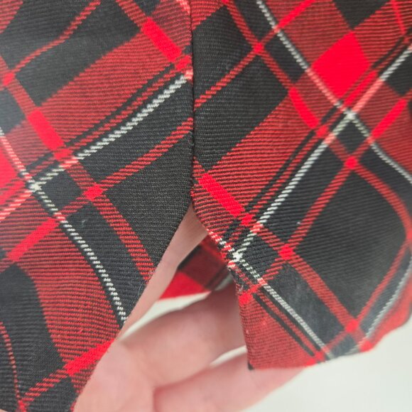H&M Red Black Plaid Above the Knee Skirt Girl's Size 16 - Picture 4 of 8
